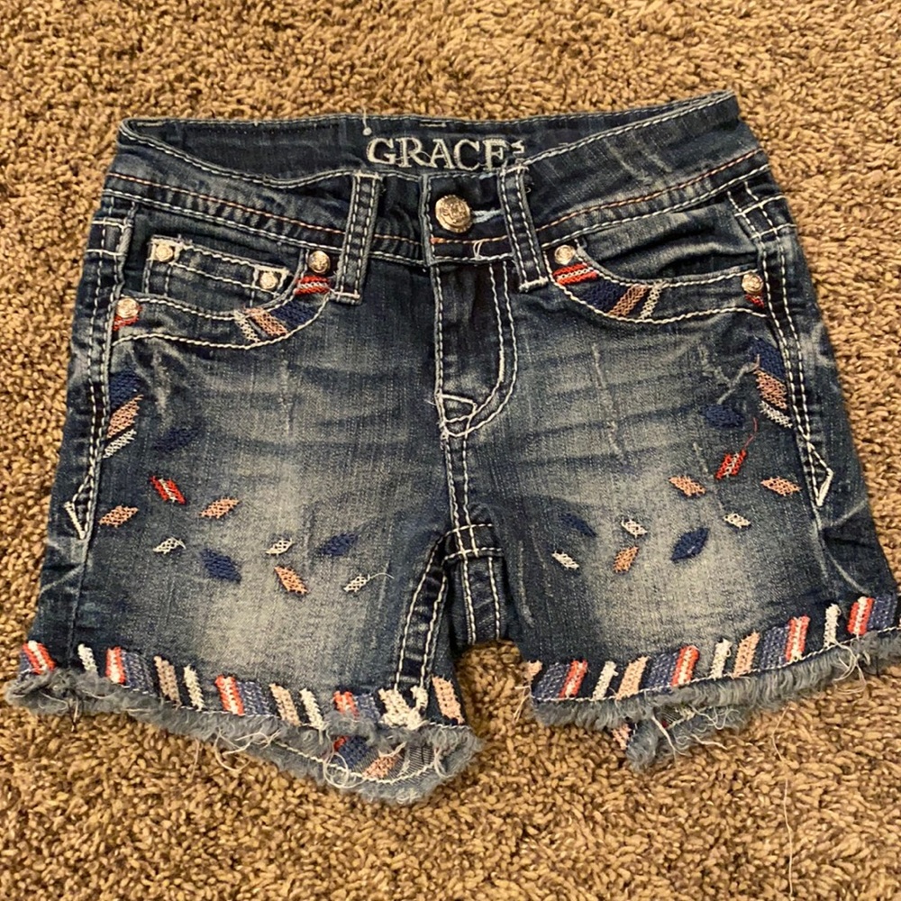 Little Girls Size 7 Grace in LA Jean Shorts